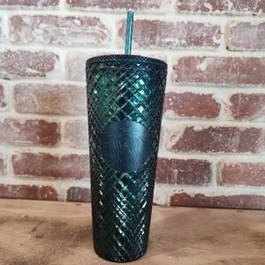 Starbucks Green Tumbler with Straw 24oz